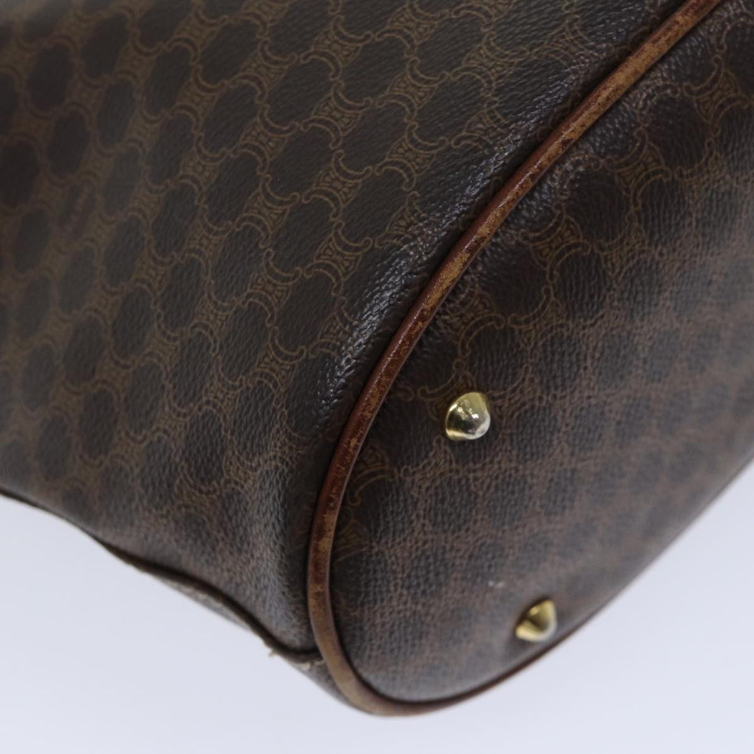 Celine Macadam Canvas Tote Bag PVC Brown Auth yk11973