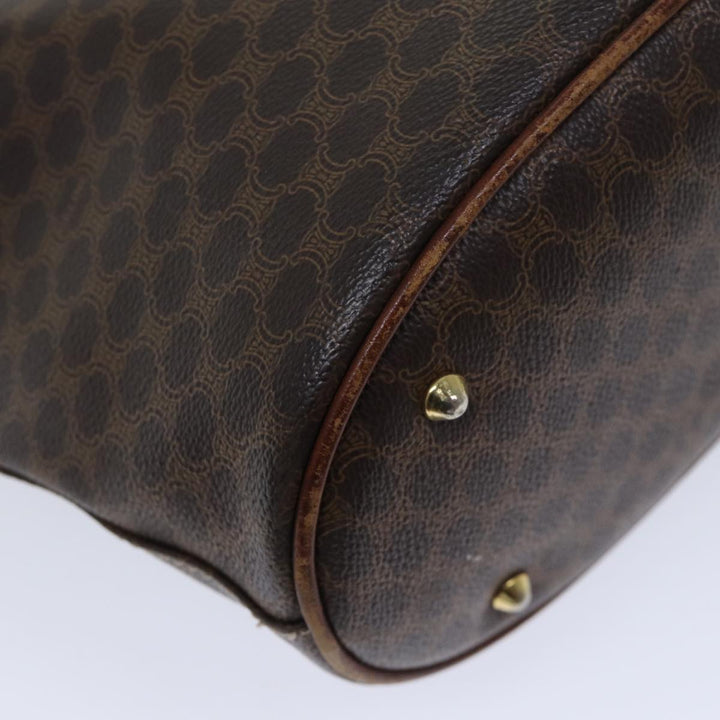 Celine Macadam Canvas Tote Bag PVC Brown Auth yk11973