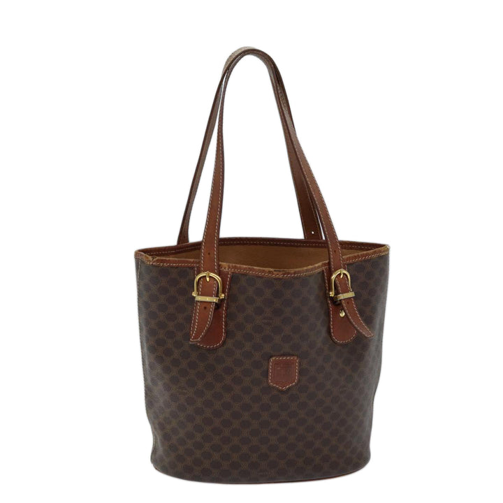Celine Macadam Canvas Tote Bag PVC Brown Auth yk11973