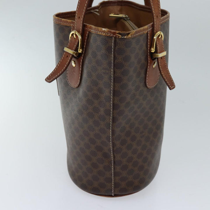 Celine Macadam Canvas Tote Bag PVC Brown Auth yk11973