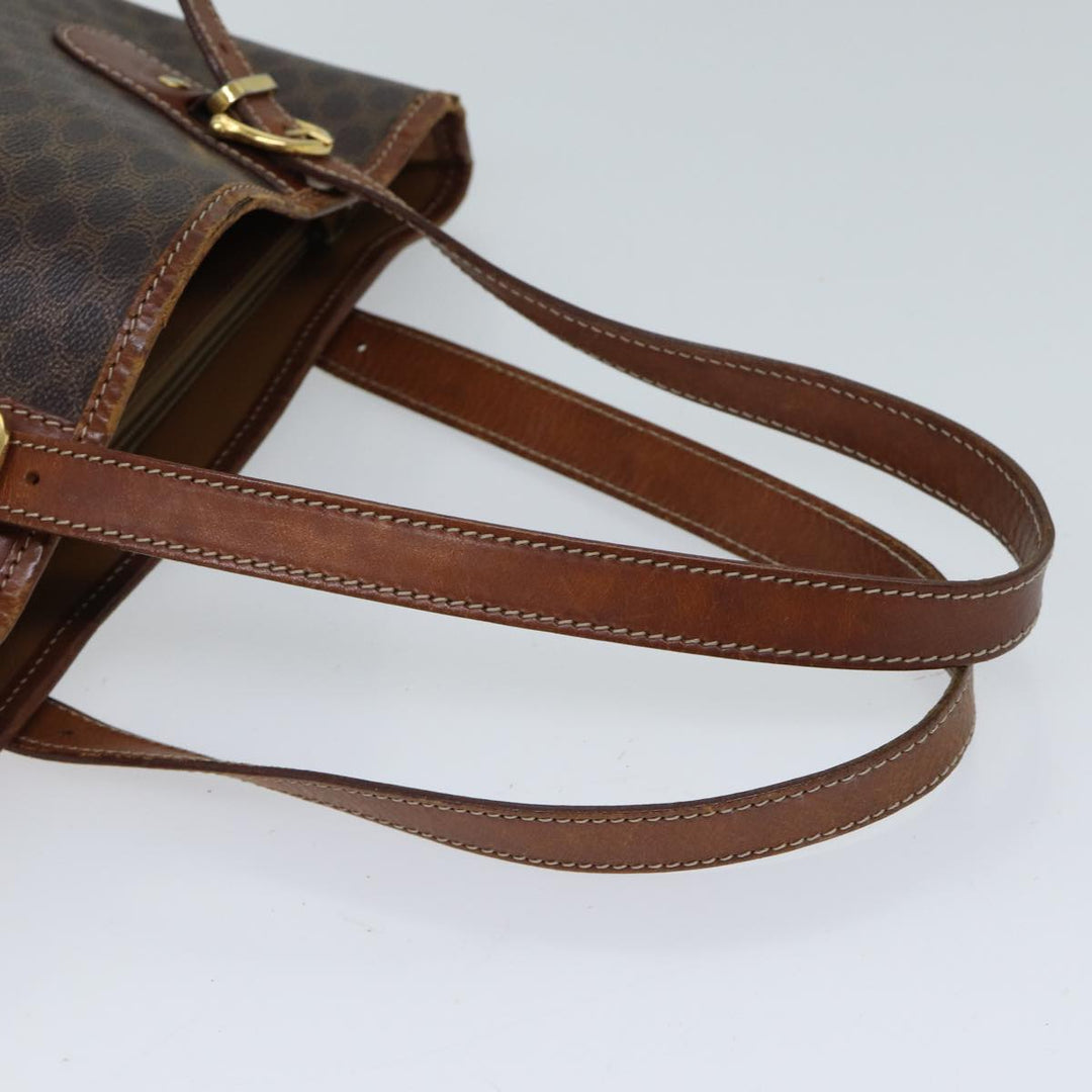Celine Macadam Canvas Tote Bag PVC Brown Auth yk11973