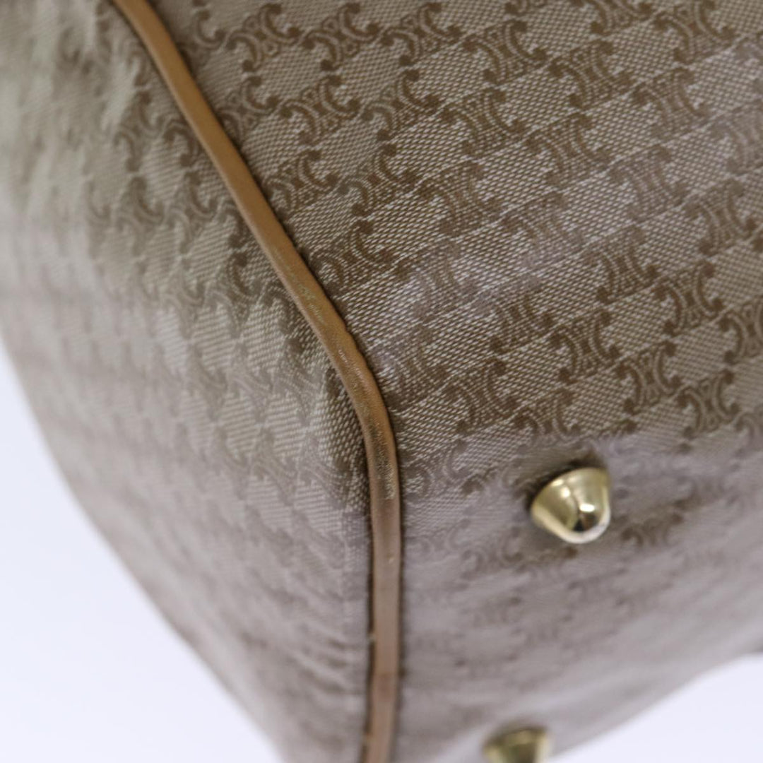 Celine Macadam Canvas Boston Bag Beige 12053