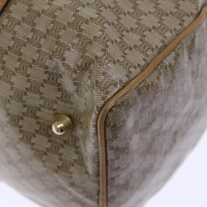 Celine Macadam Canvas Boston Bag Beige 12053