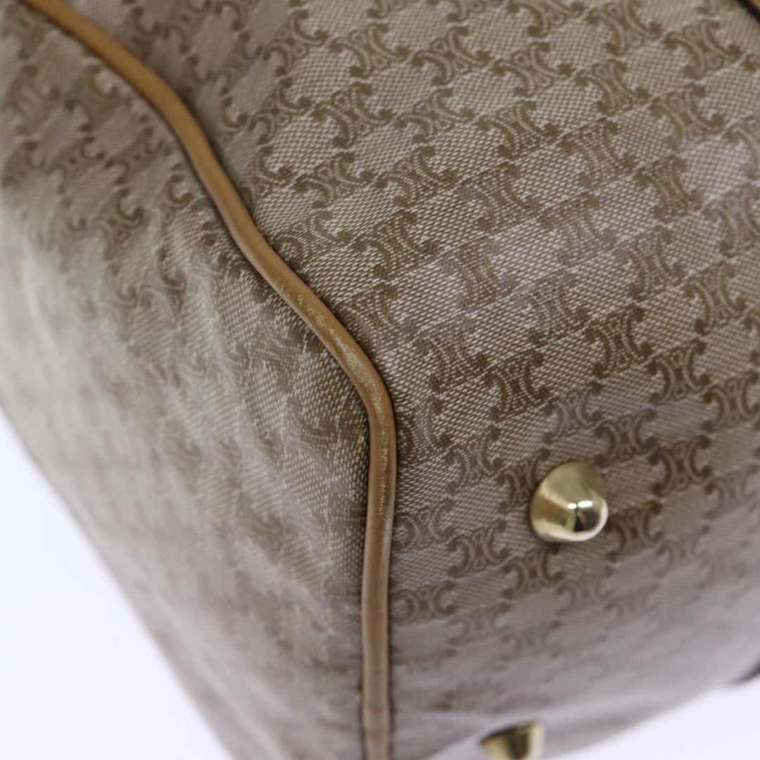 Celine Macadam Canvas Boston Bag Beige 12053