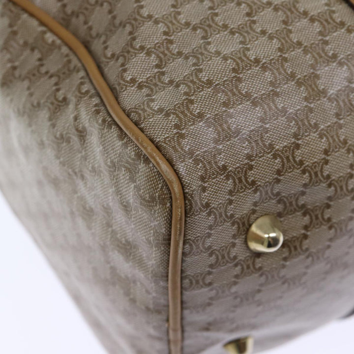 Celine Macadam Canvas Boston Bag Beige 12053