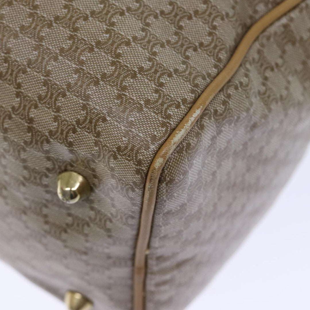 Celine Macadam Canvas Boston Bag Beige 12053