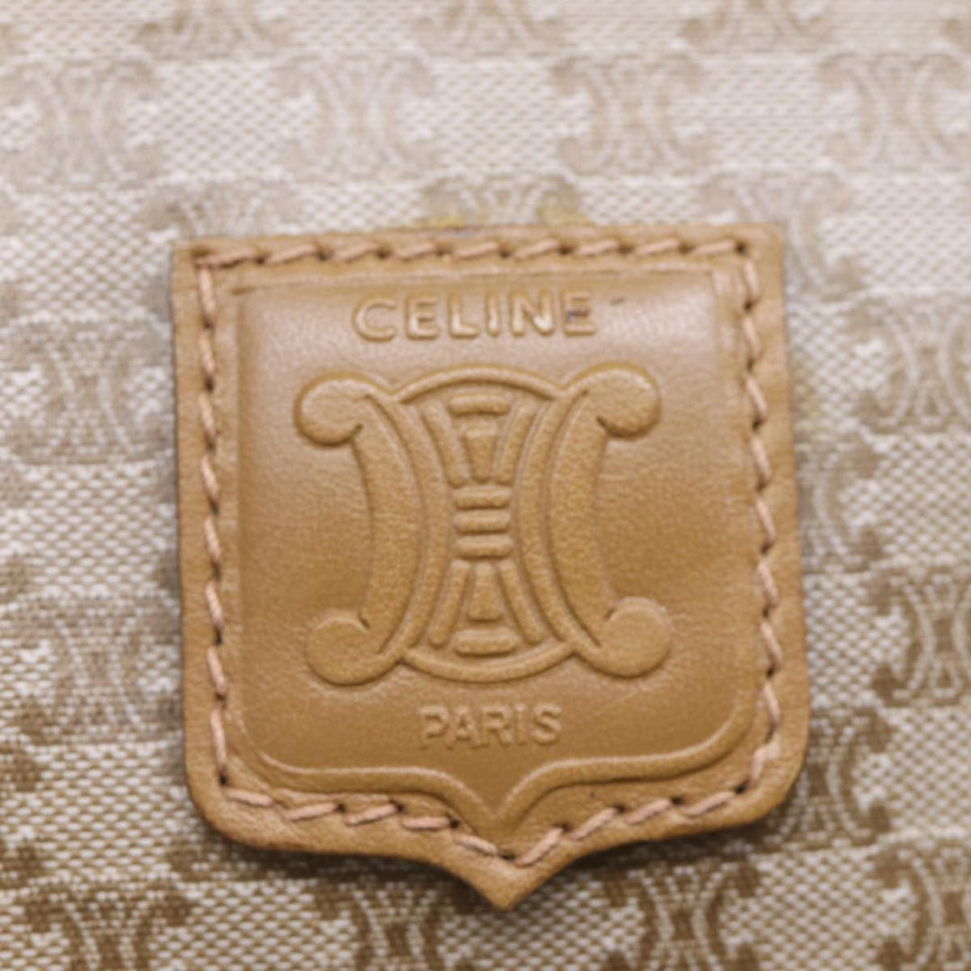 Celine Macadam Canvas Boston Bag Beige 12053