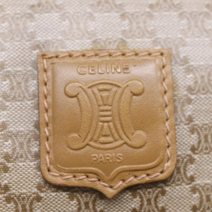 Celine Macadam Canvas Boston Bag Beige 12053