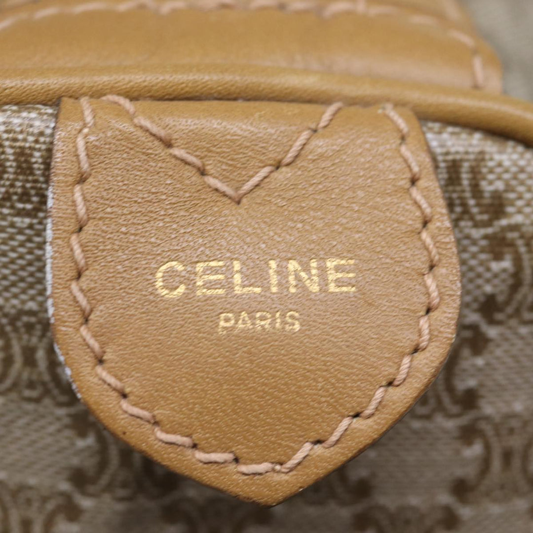 Celine Macadam Canvas Boston Bag Beige 12053