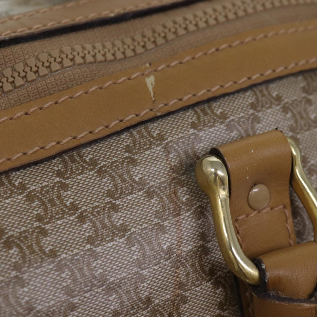Celine Macadam Canvas Boston Bag Beige 12053