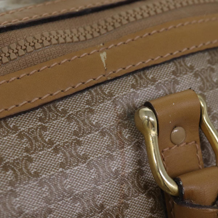 Celine Macadam Canvas Boston Bag Beige 12053