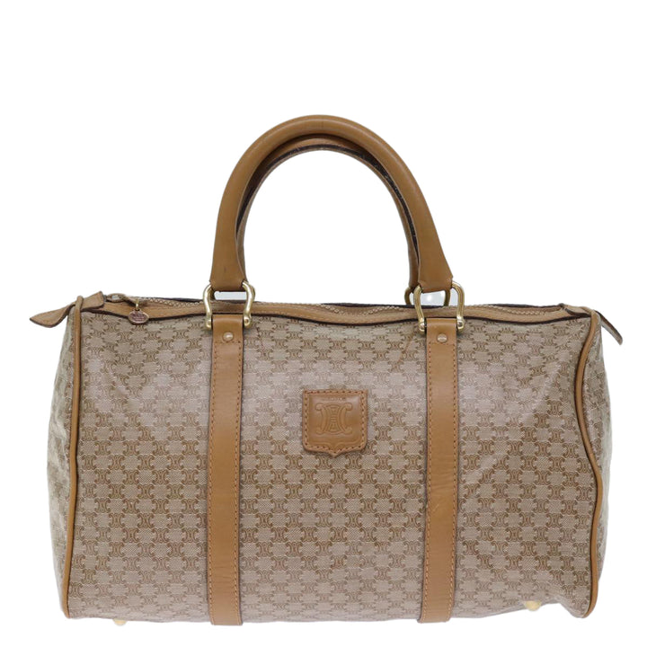 Celine Macadam Canvas Boston Bag Beige 12053