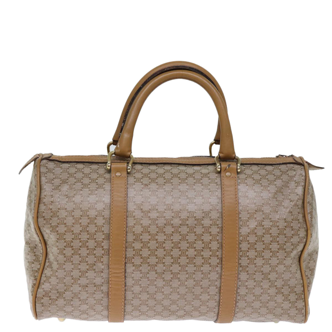 Celine Macadam Canvas Boston Bag Beige 12053
