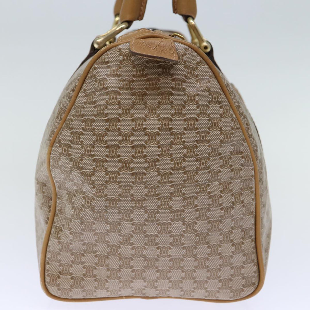 Celine Macadam Canvas Boston Bag Beige 12053