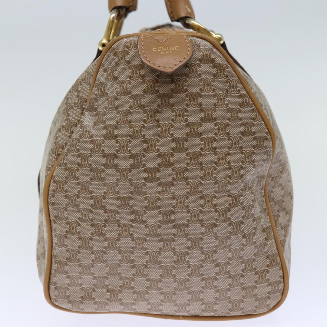 Celine Macadam Canvas Boston Bag Beige 12053