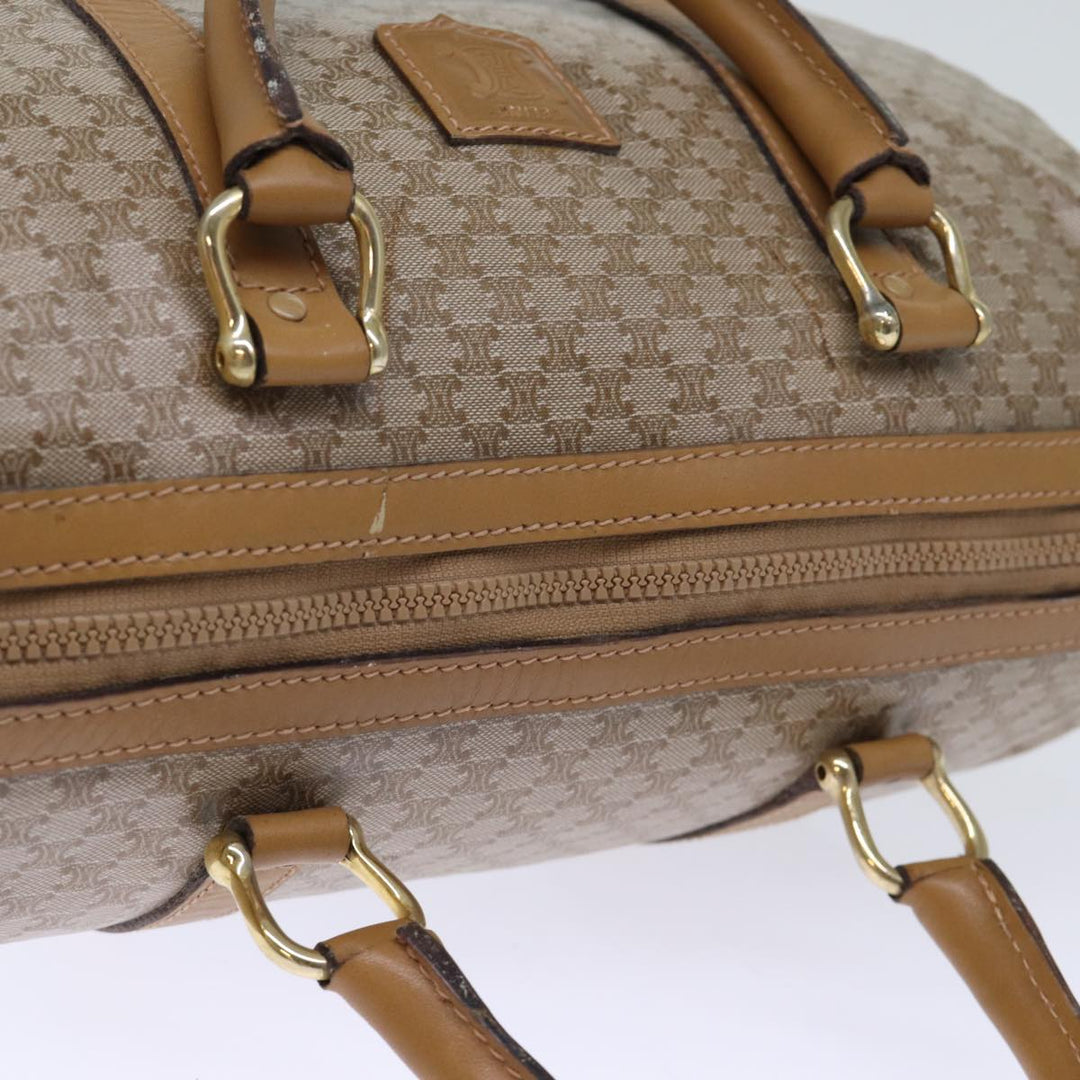 Celine Macadam Canvas Boston Bag Beige 12053