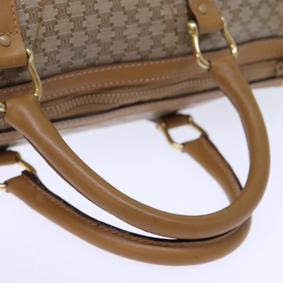 Celine Macadam Canvas Boston Bag Beige 12053