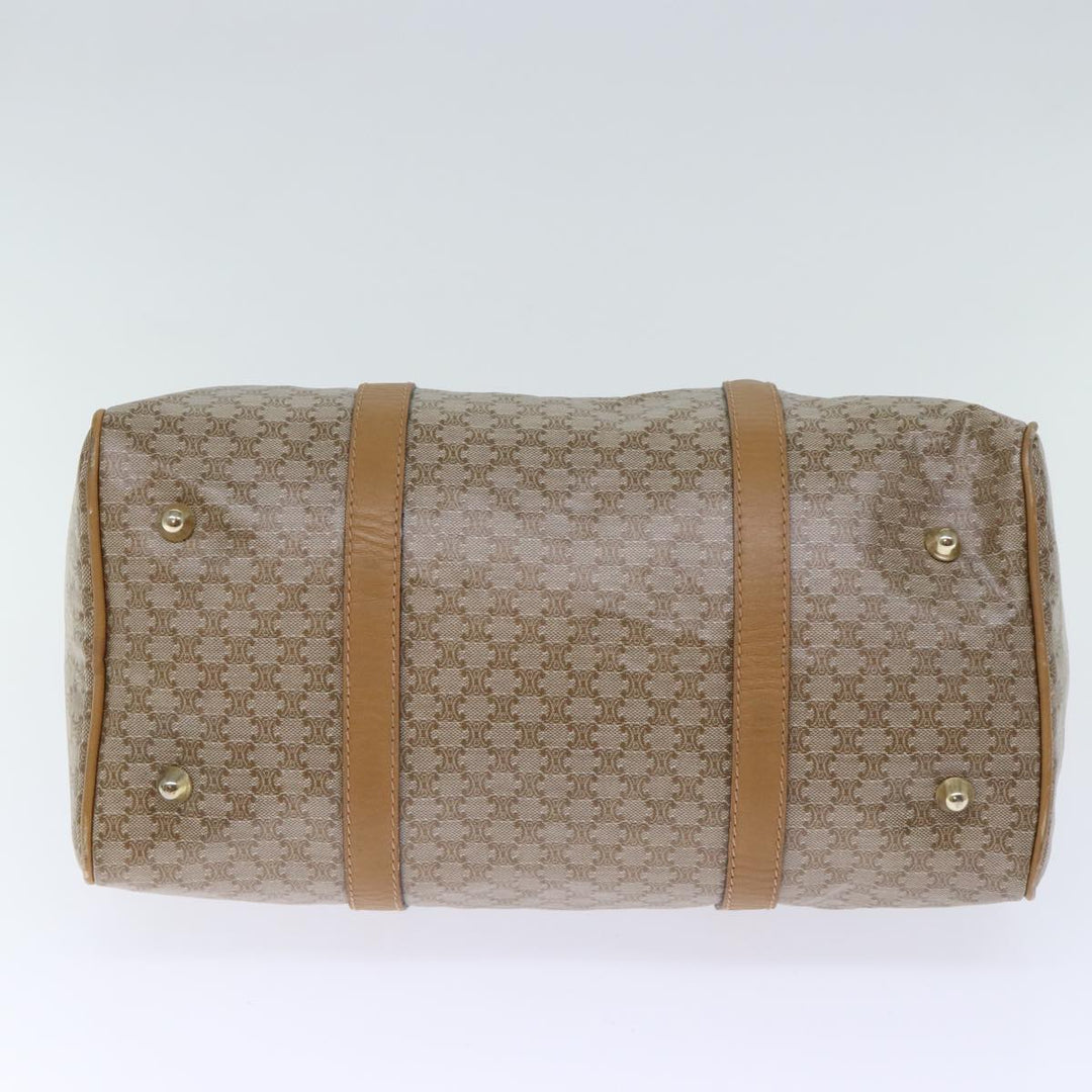 Celine Macadam Canvas Boston Bag Beige 12053
