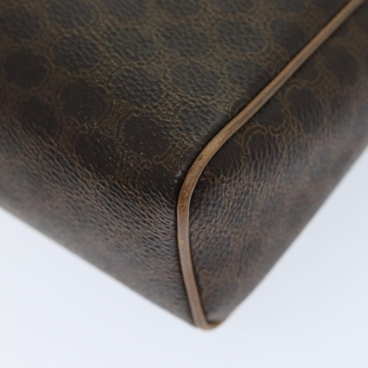 Celine Macadam Canvas Clutch Bag PVC Brown 12150