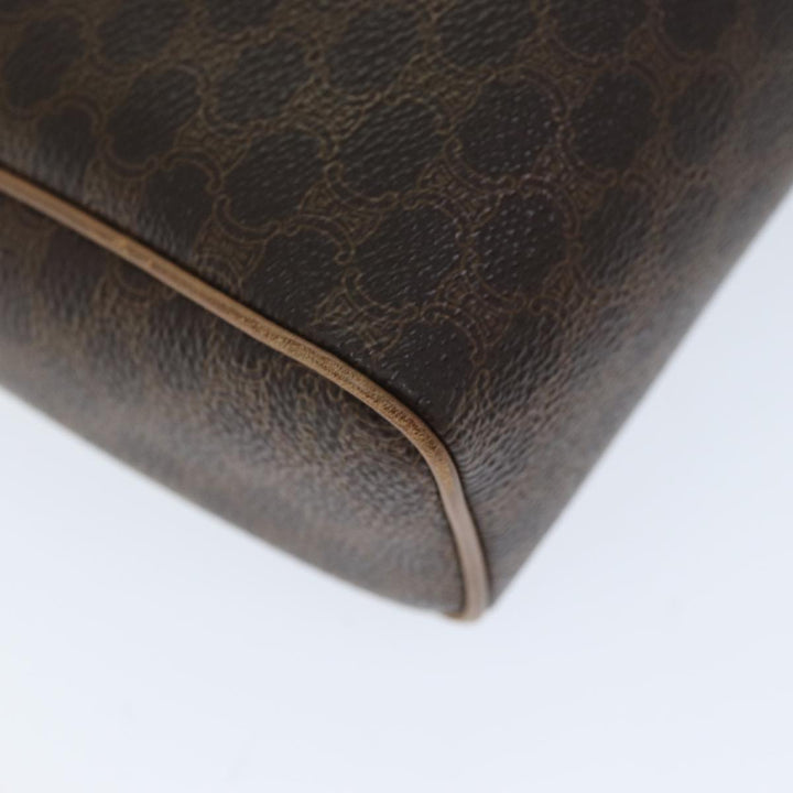 Celine Macadam Canvas Clutch Bag PVC Brown 12150