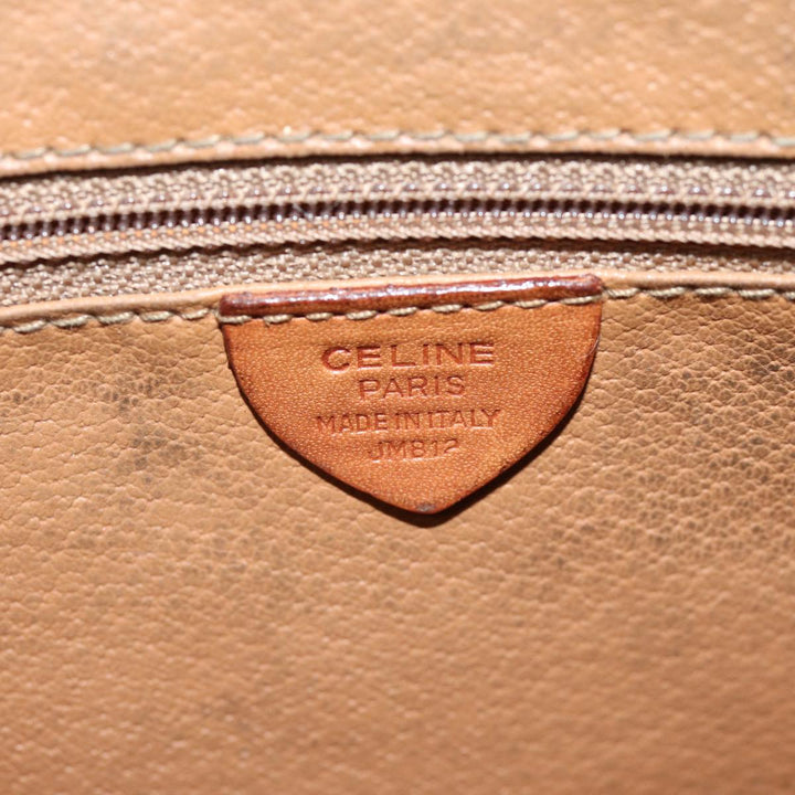 Celine Macadam Canvas Clutch Bag PVC Brown 12150