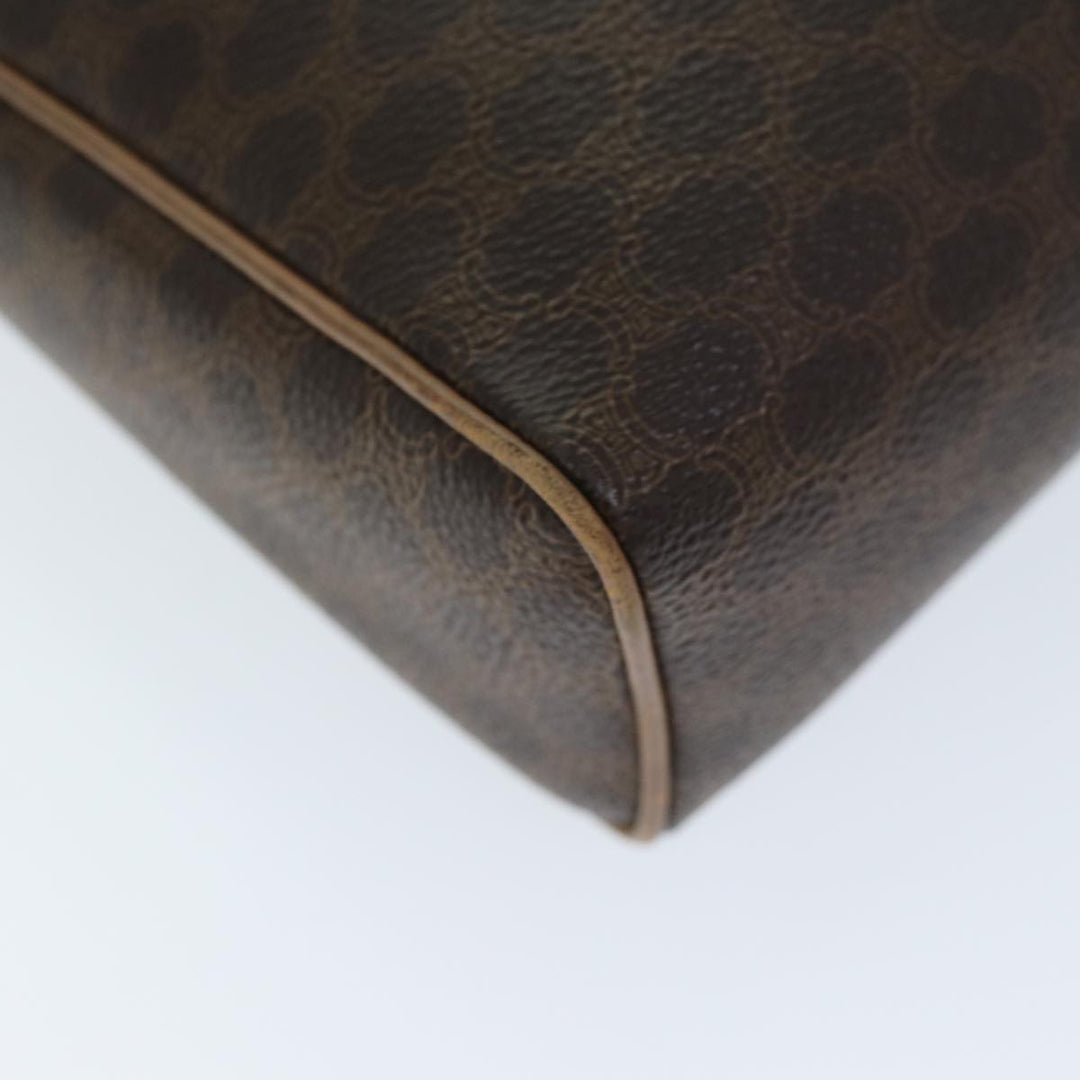Celine Macadam Canvas Clutch Bag PVC Brown 12150