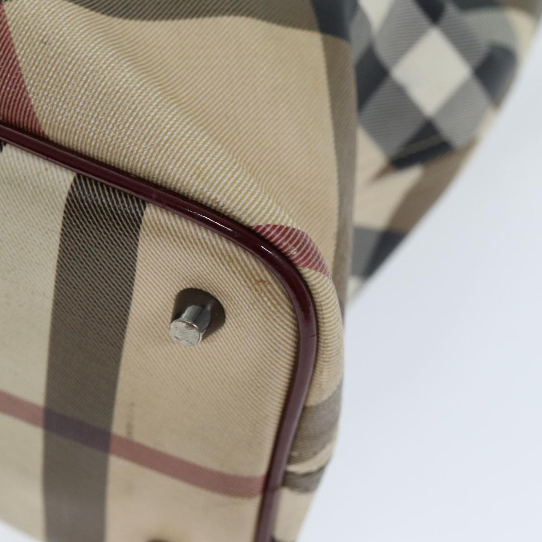 Burberry Nova Check Shoulder Bag Coated Canvas Beige Auth yk12191