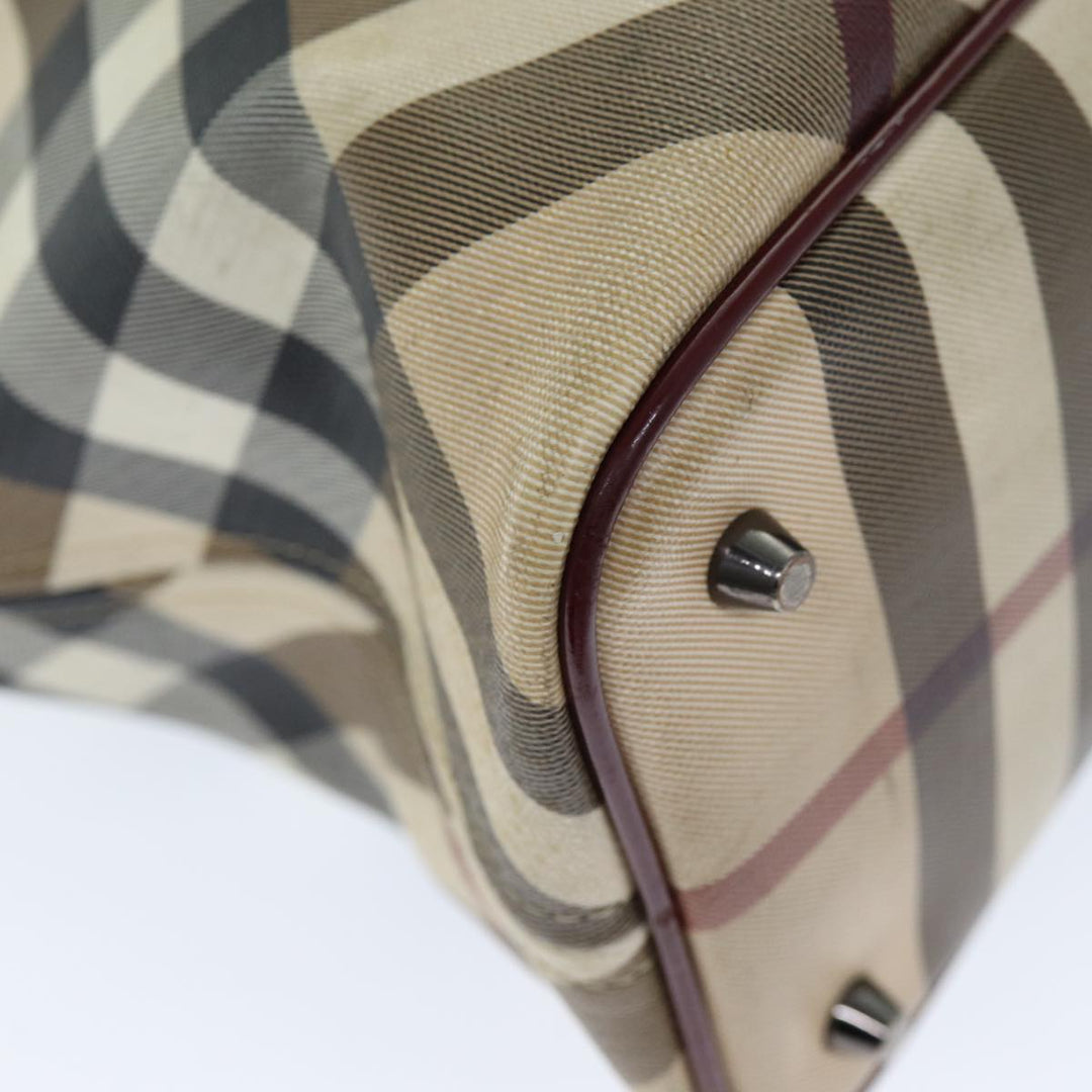 Burberry Nova Check Shoulder Bag Coated Canvas Beige Auth yk12191