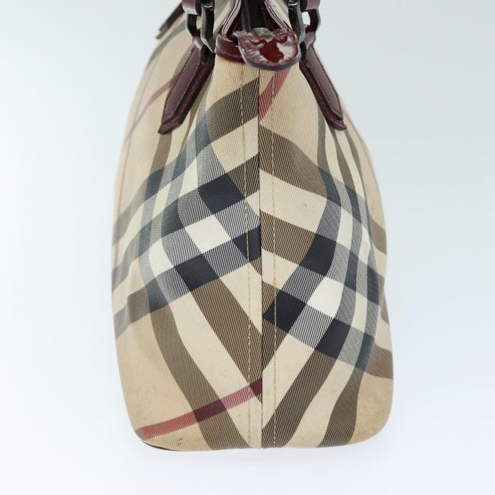 Burberry Nova Check Shoulder Bag Coated Canvas Beige Auth yk12191