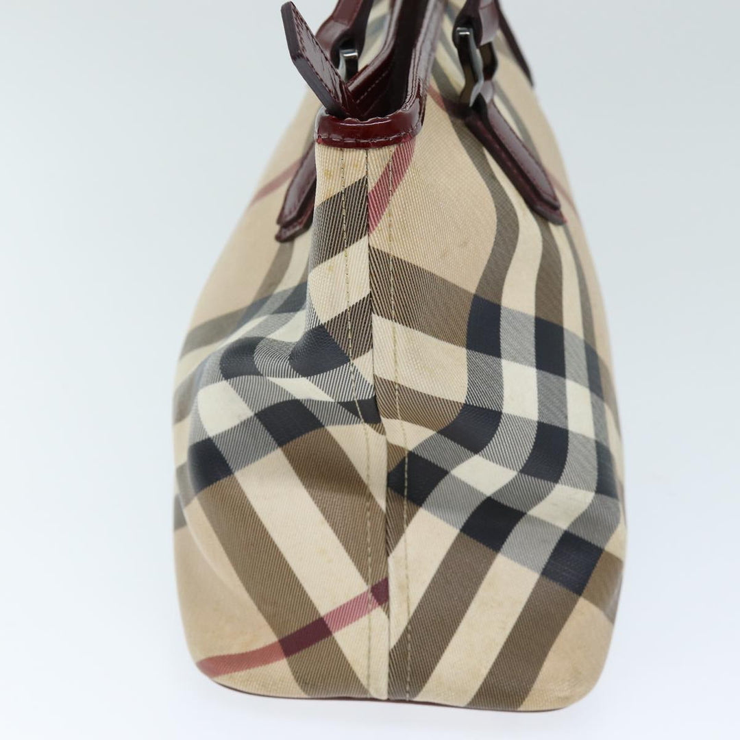 Burberry Nova Check Shoulder Bag Coated Canvas Beige Auth yk12191