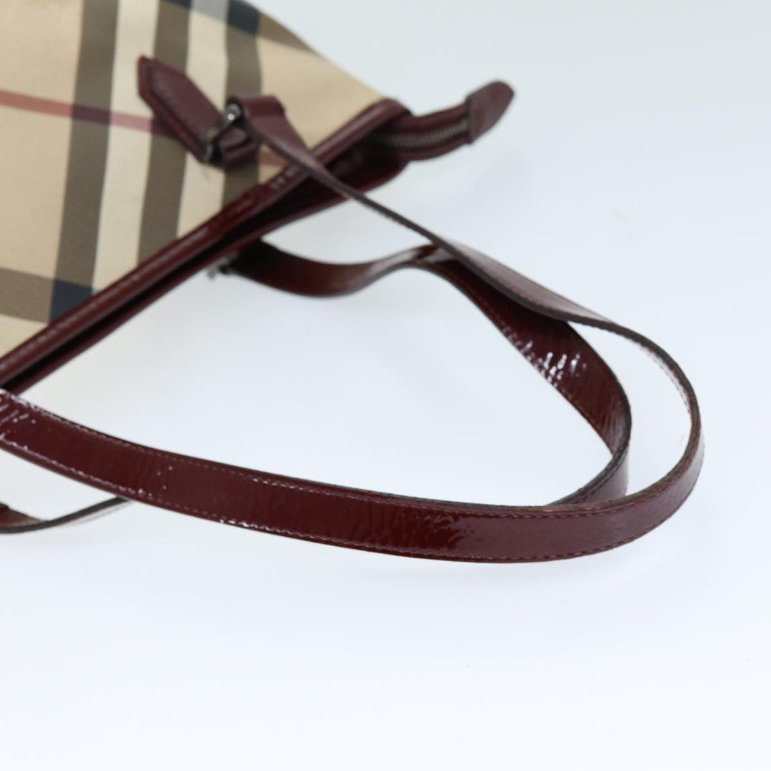Burberry Nova Check Shoulder Bag Coated Canvas Beige Auth yk12191