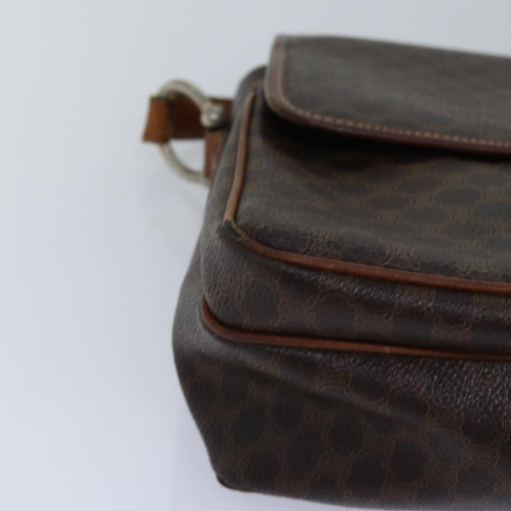 Celine Macadam Canvas Shoulder Bag PVC Brown Auth yk12235
