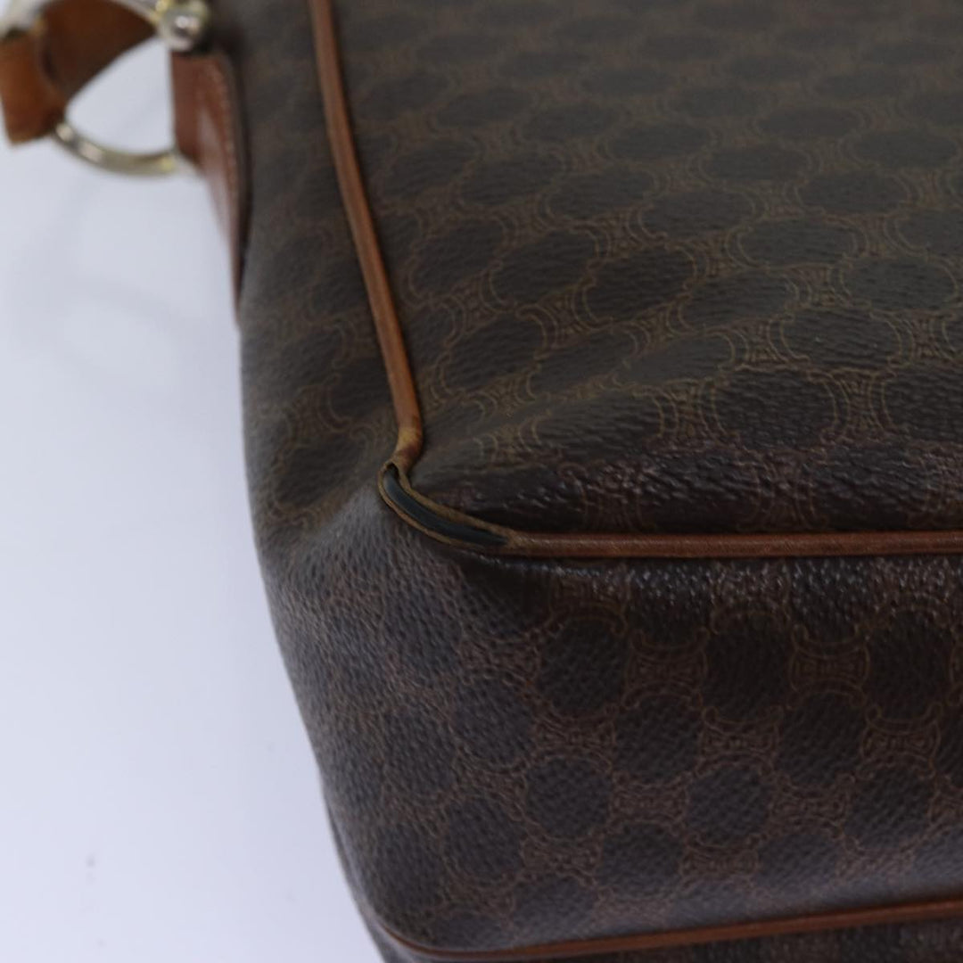 Celine Macadam Canvas Shoulder Bag PVC Brown Auth yk12235
