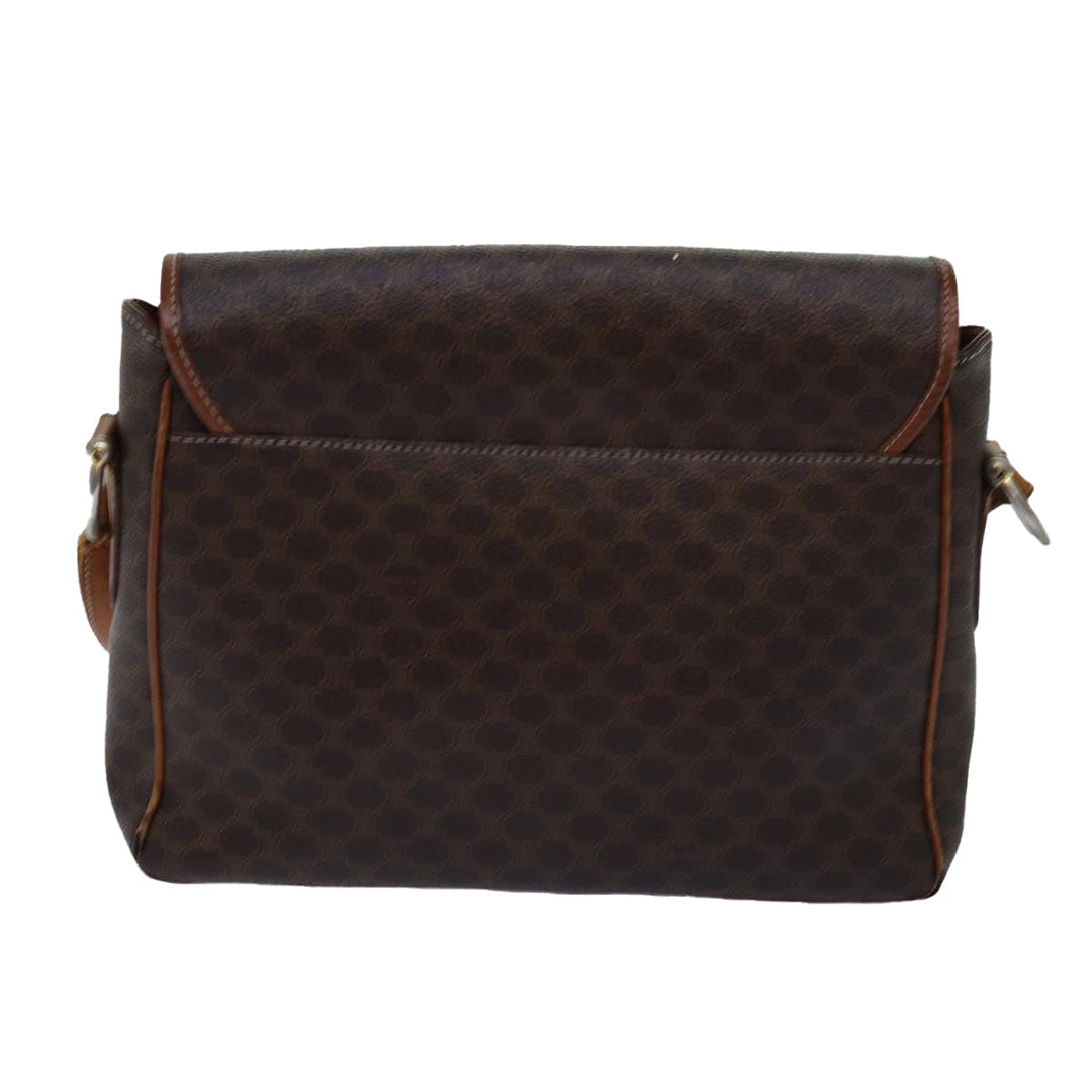 Celine Macadam Canvas Shoulder Bag PVC Brown Auth yk12235