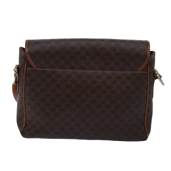Celine Macadam Canvas Shoulder Bag PVC Brown Auth yk12235