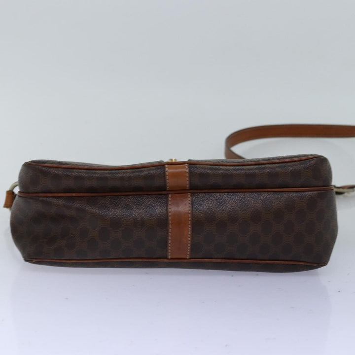 Celine Macadam Canvas Shoulder Bag PVC Brown Auth yk12235