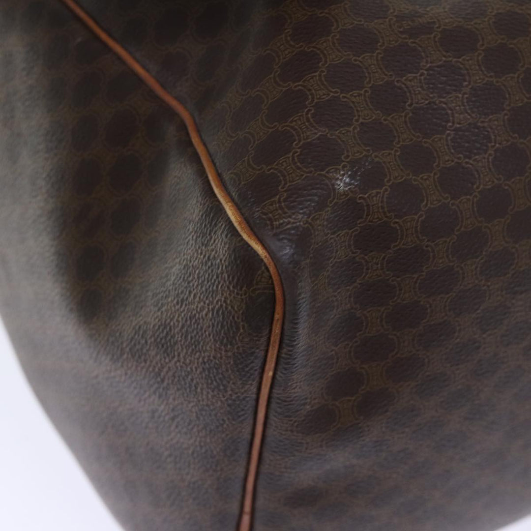 Celine Macadam Canvas Boston Bag PVC Brown 12245