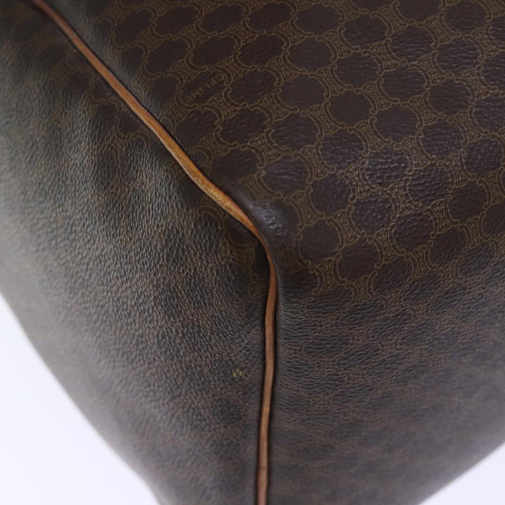 Celine Macadam Canvas Boston Bag PVC Brown 12245