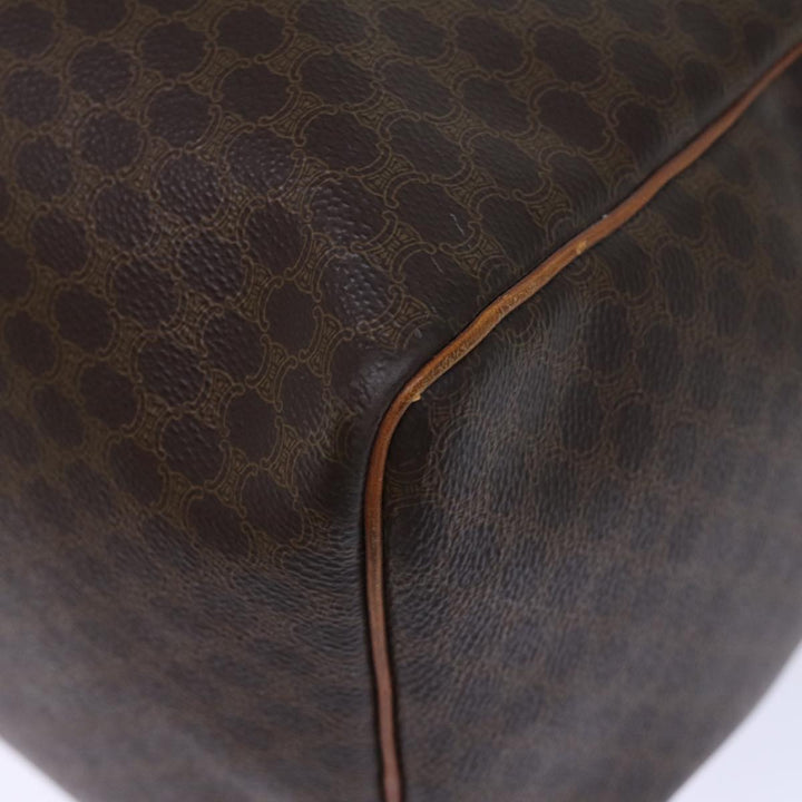 Celine Macadam Canvas Boston Bag PVC Brown 12245