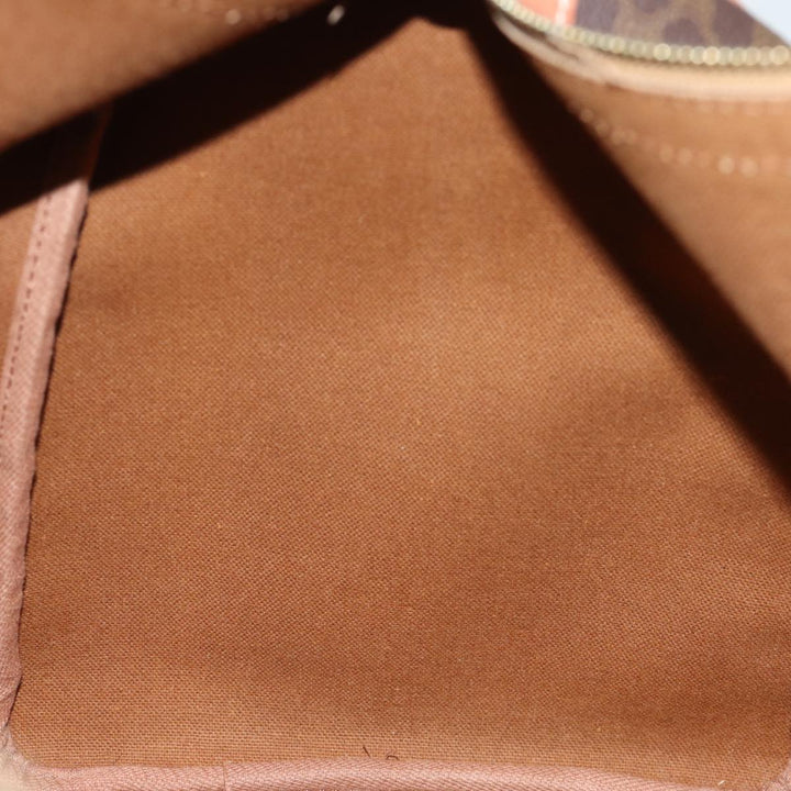 Celine Macadam Canvas Boston Bag PVC Brown 12245