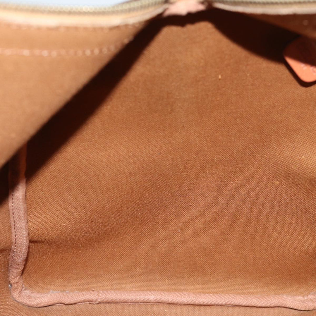 Celine Macadam Canvas Boston Bag PVC Brown 12245