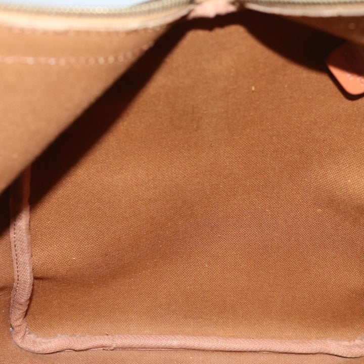 Celine Macadam Canvas Boston Bag PVC Brown 12245