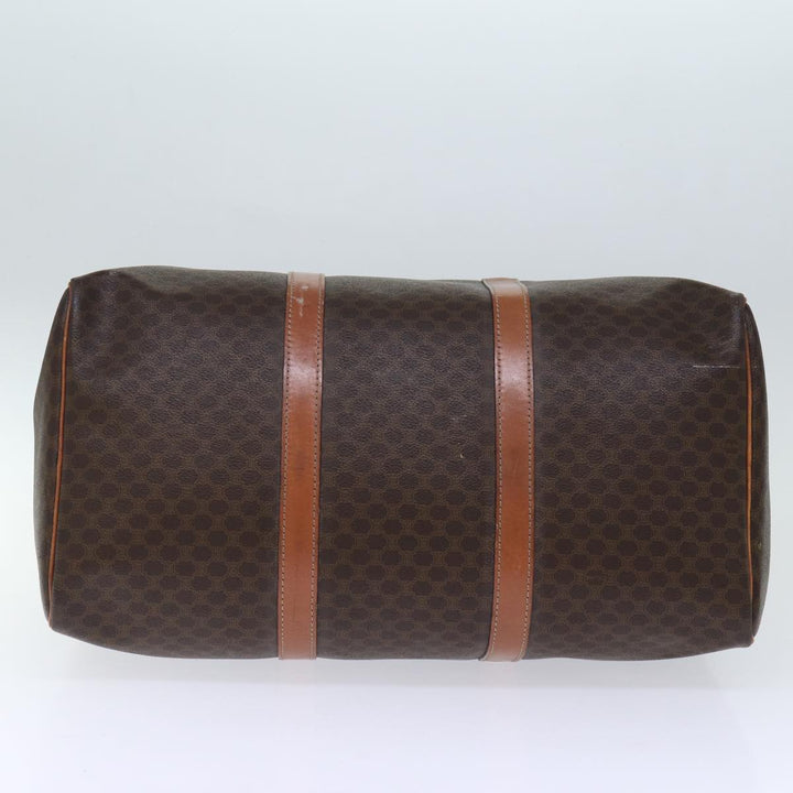 Celine Macadam Canvas Boston Bag PVC Brown 12245
