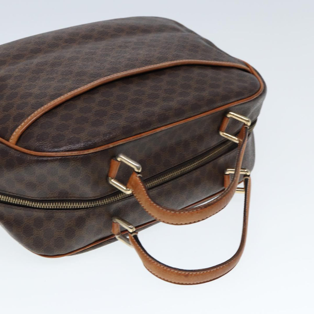 Celine Macadam Canvas Shoulder Bag PVC Leather 2Set Brown 12251