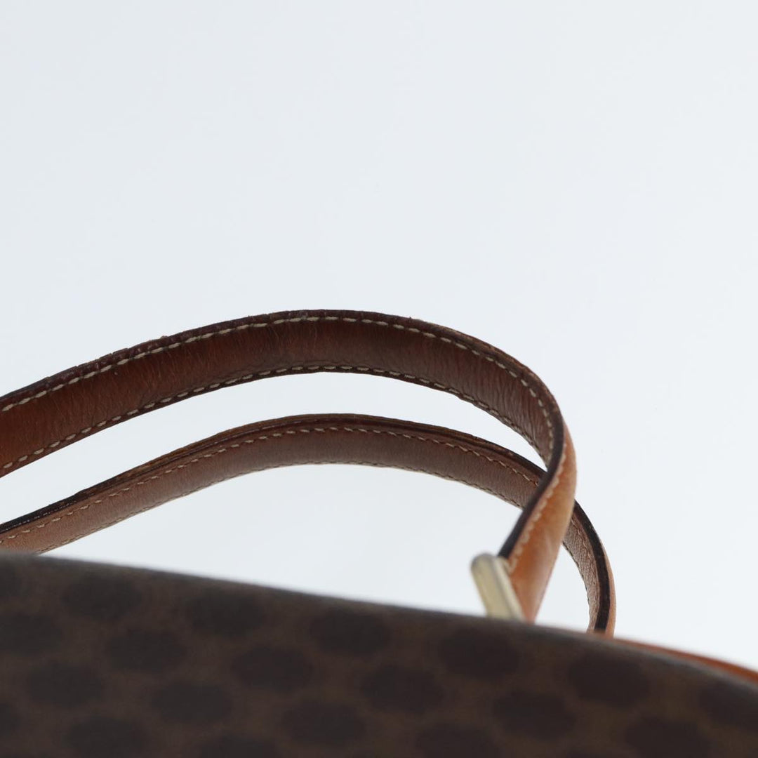 Celine Macadam Canvas Shoulder Bag PVC Leather 2Set Brown 12251