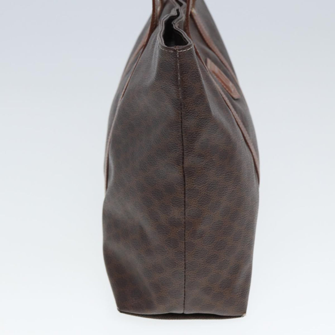Celine Macadam Canvas Shoulder Bag PVC Leather 2Set Brown 12251