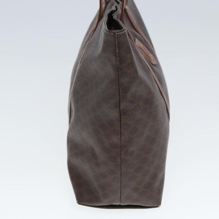Celine Macadam Canvas Shoulder Bag PVC Leather 2Set Brown 12251