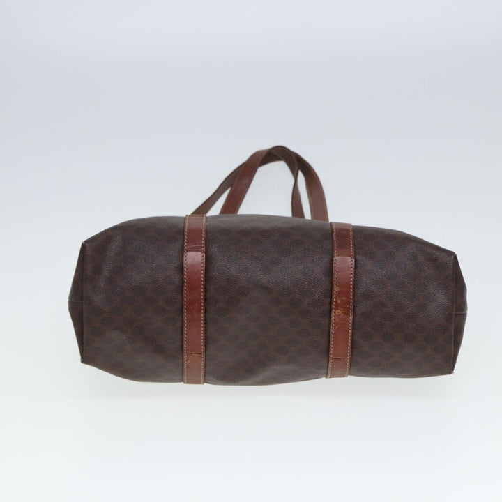 Celine Macadam Canvas Shoulder Bag PVC Leather 2Set Brown 12251
