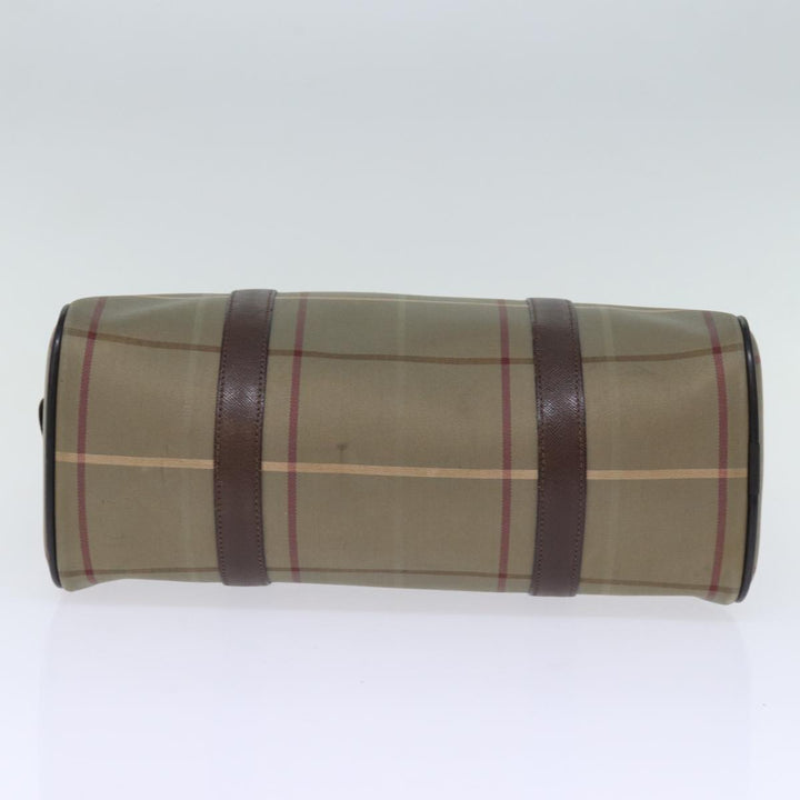 BurberrySs Nova Check Hand Bag Canvas Beige Auth yk12280