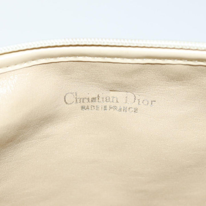 CHRISTIAN Top quality Dior Trotter Canvas Clutch Bag Beige Auth yk12284